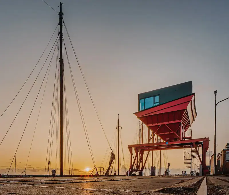 Luxury suite with a view of the Wadden Sea in the Netherlands