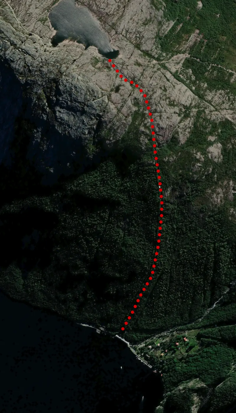 Flørlitrappene Route