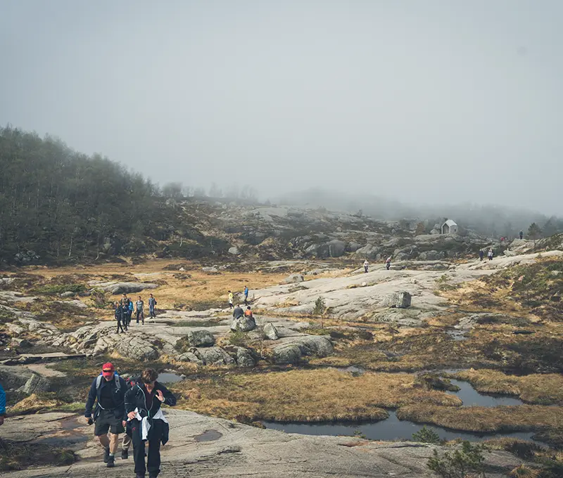 The Preikestolen, walking route