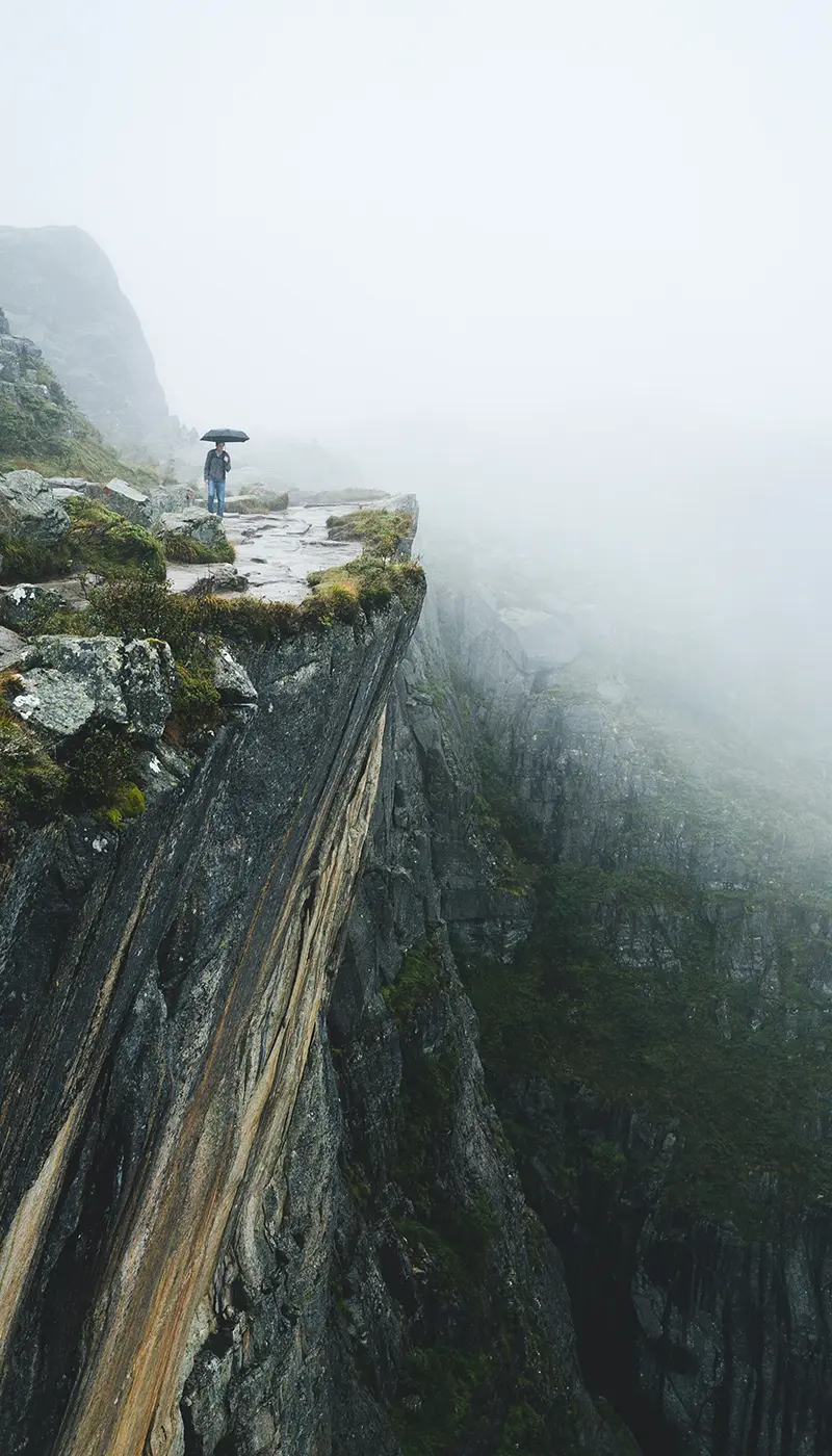 The Preikestolen, way to the top