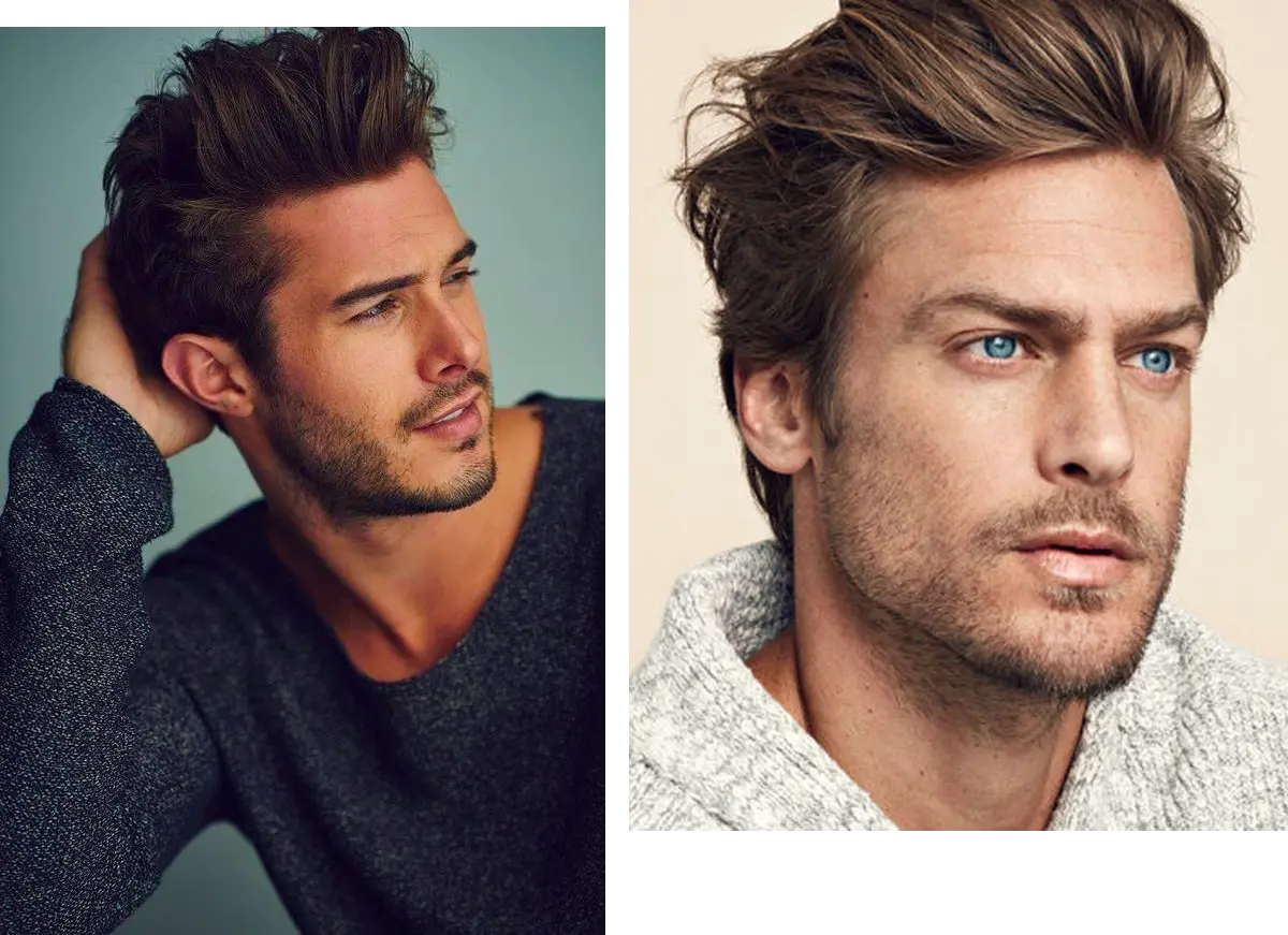 Medium fluent mens hairstyle